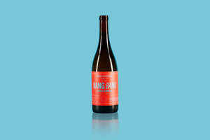 2020 Kazmet Vineyard 'Bang Bang' Old Vine Chardonnay on Blue Background