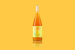 2022 Hartwick Vineyard ‘Preconceived Notions’ Skin-Fermented Muscat on yellow background
